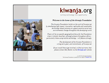 Tablet Screenshot of foundation.kiwanja.net